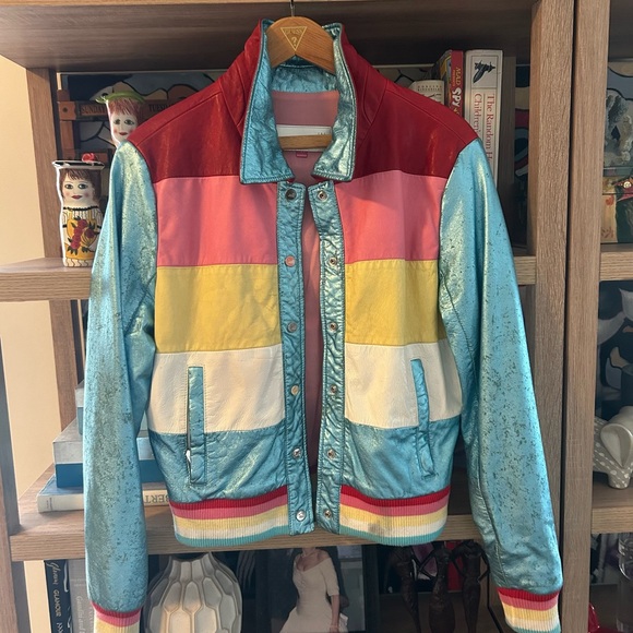 THE MIGHTY COMPANY genuine leather bomber jacket - Picture 2 of 12